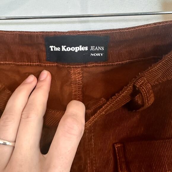 3 FOR $50! 🎁THE KOOPLES Nory Rust Brick Velvet Flare Kick Corduroy Jeans… - Picture 6 of 7